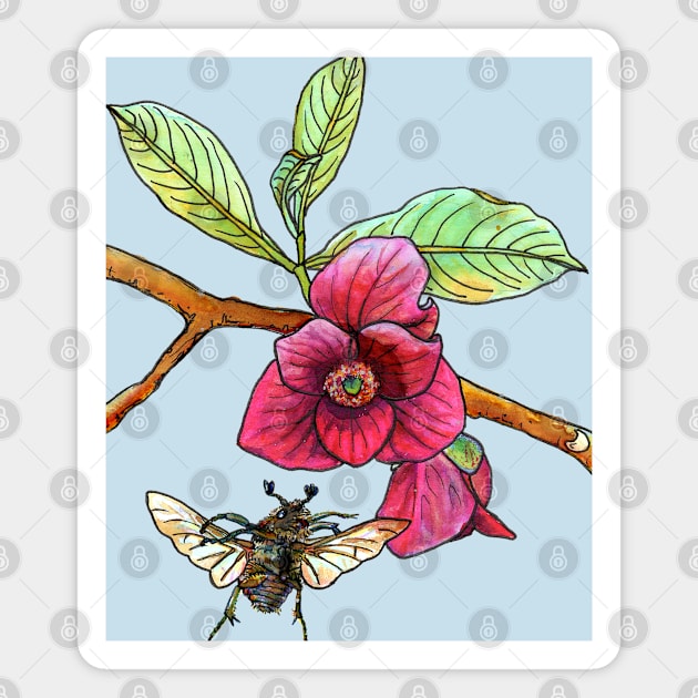 Pawpaw and Bumble Beetle Magnet by ThisIsNotAnImageOfLoss